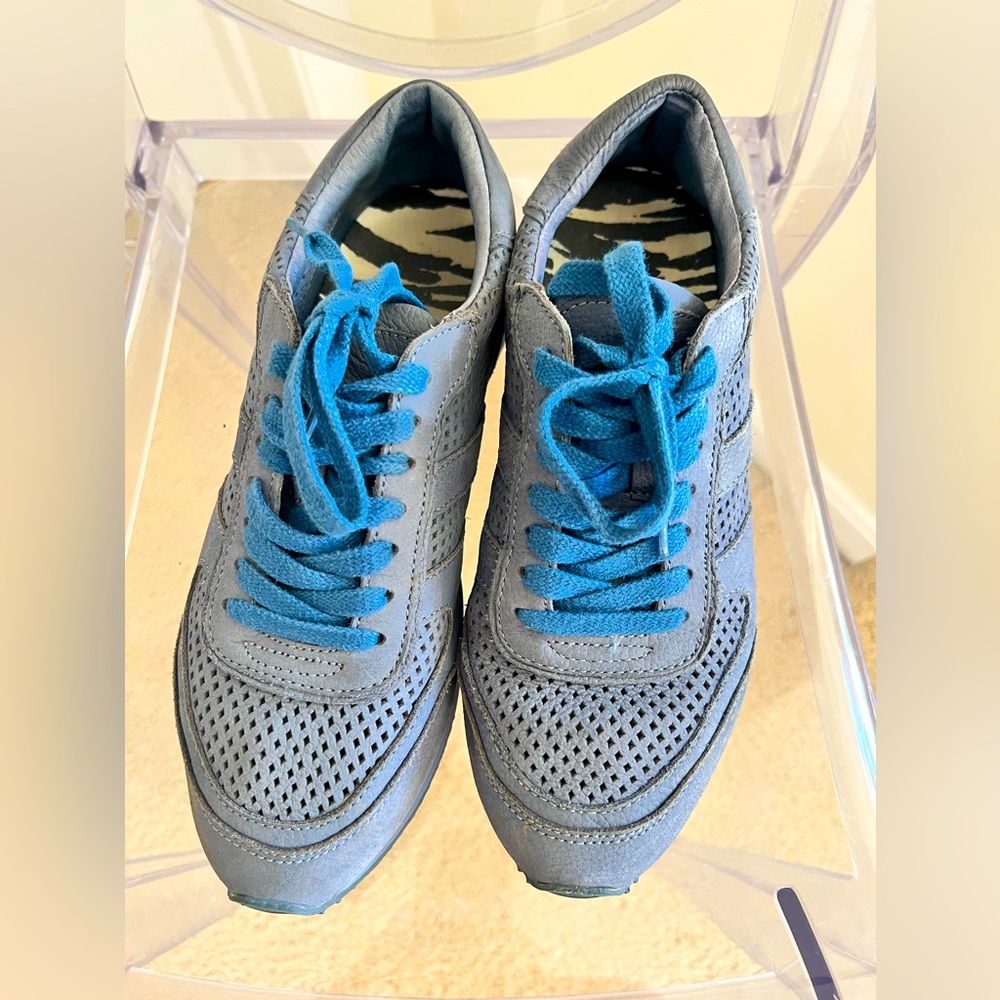 Genuine nubuk perforated  leather sneakers by LIEBESKIND Berlin. Size 40/US 9.
